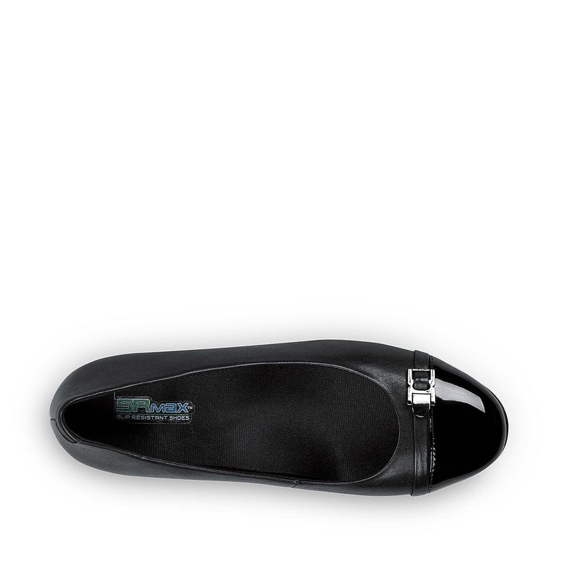 SR Max Isabela Women's Dress Wedge, Slip Resistant, Pump With Strap And Buckle, 6.0 M (SRM525)