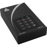 Apricorn Aegis Padlock DT 10TB USB 3.0 External Hard Drive, Black (ADT-3PL256F-10TB)