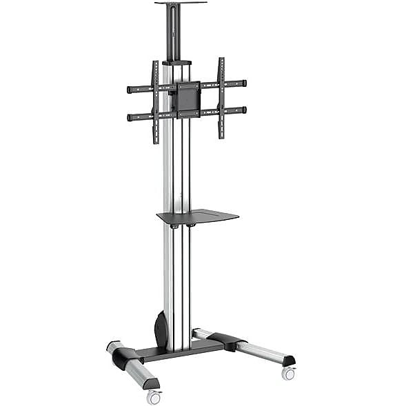 StarTech.com TV Cart, Portable TV Stand, For 32" to 70" TVs, One-Touch Height Adjustment, AV Cart, VESA TV Stand (STNDMTV70)