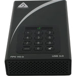 Apricorn Aegis Padlock DT 10TB USB 3.0 External Hard Drive, Black (ADT-3PL256F-10TB)