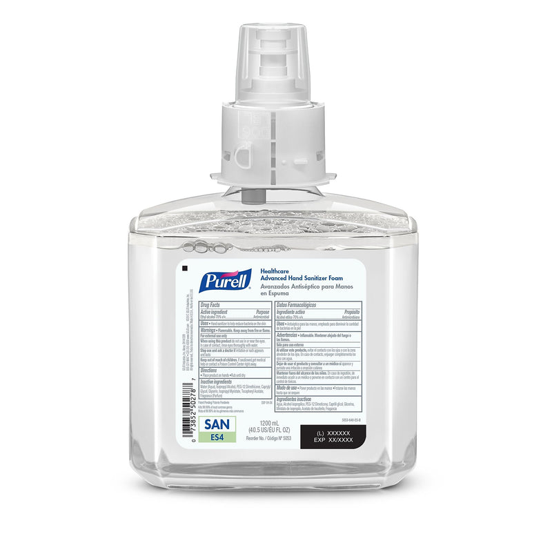 PURELL Advanced 70% Alcohol Foaming Hand Sanitizer Refill for ES4 Dispenser, 1200 mL, 2/Carton (5053-02)