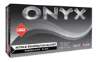 Ansell ONYX® Black Ambidextrous Nitrile Exam Gloves, Powder-Free, Size Large, 100/BX (748-N643)