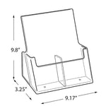 Azar Brochure Holder, 9.1875" x 10.75", Vertical, Table Top, Clear, Acrylic, 2/Pack (252386)