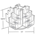 Azar Brochure Holder, 15" x 9", Vertical, Table Top, Clear, Acrylic (AZA252811)