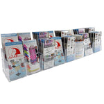 Azar Brochure Holder, 36" x 7", Horizontal, Desktop/Wall, Clear, Acrylic (AZA252816)