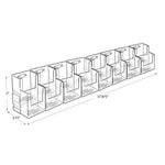 Azar Brochure Holder, 36" x 7", Horizontal, Desktop/Wall, Clear, Acrylic (AZA252816)