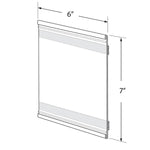 Azar Nameplate Holder, 6" x 7", Vertical, Wall Mounted, Clear, Plastic, 10/Pack (AZA199624)