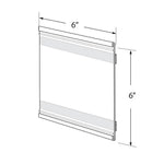 Azar Nameplate Holder, 6" x 6", Vertical, Wall Mounted, Clear, Plastic, 10/Pack (AZA199620)