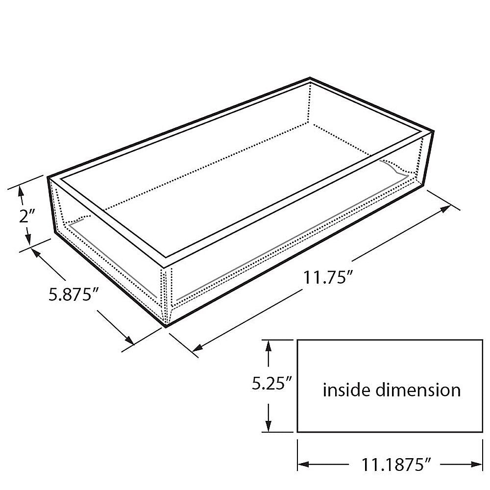 Azar Displays Styrene Deluxe Tray, 11.75" x 5.875", 4/PK (556206)