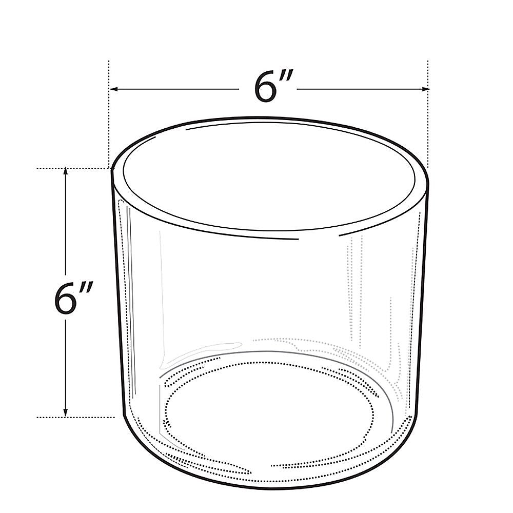 Azar Displays Styrene Countertop Cylinder, 6" x 6" Diameter, 4/PK (556336)