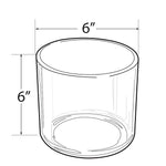 Azar Displays Styrene Countertop Cylinder, 6" x 6" Diameter, 4/PK (556336)