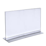 Azar Sign Holder, 17" x 11", Horizontal, Table Top, Clear, Acrylic, 10/Pack (102709-10PK)