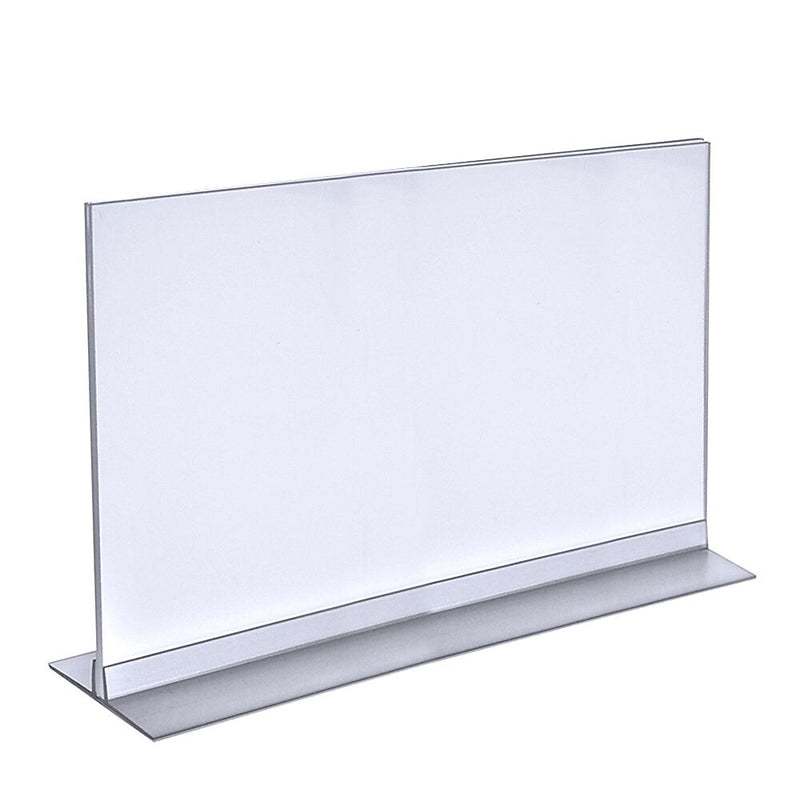 Azar Sign Holder, 17" x 11", Horizontal, Table Top, Clear, Acrylic, 10/Pack (102709-10PK)