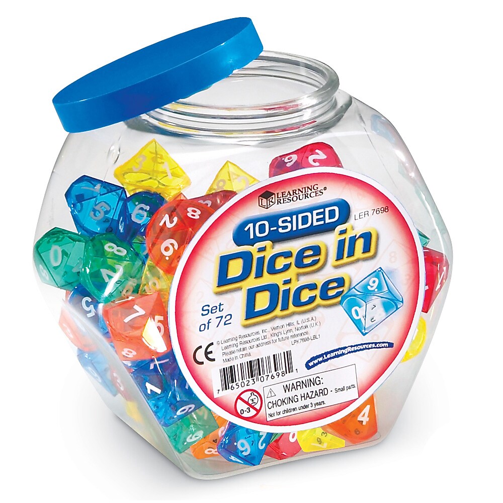 Learning Resources 10-Sided Dice in Dice (LER7698)