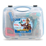 Pretend & Play Work Belt Tools, 12" x 14" x 3-1/2" carrying case, Set of 20