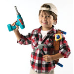 Pretend & Play Work Belt Tools, 12" x 14" x 3-1/2" carrying case, Set of 20