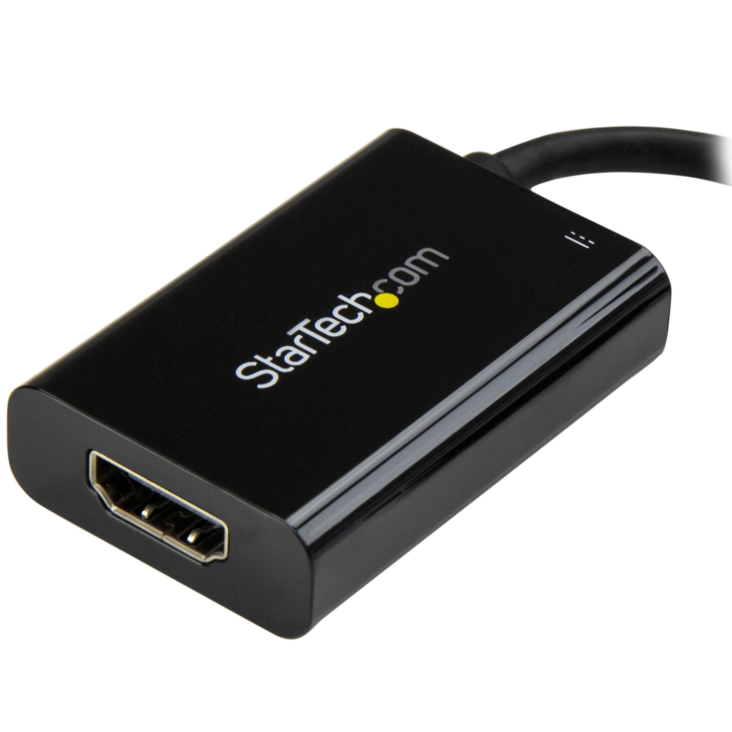 StarTech® USB-C to HDMI Male/Female Video Adapter, Black, 3.9" (CDP2HDUCP)