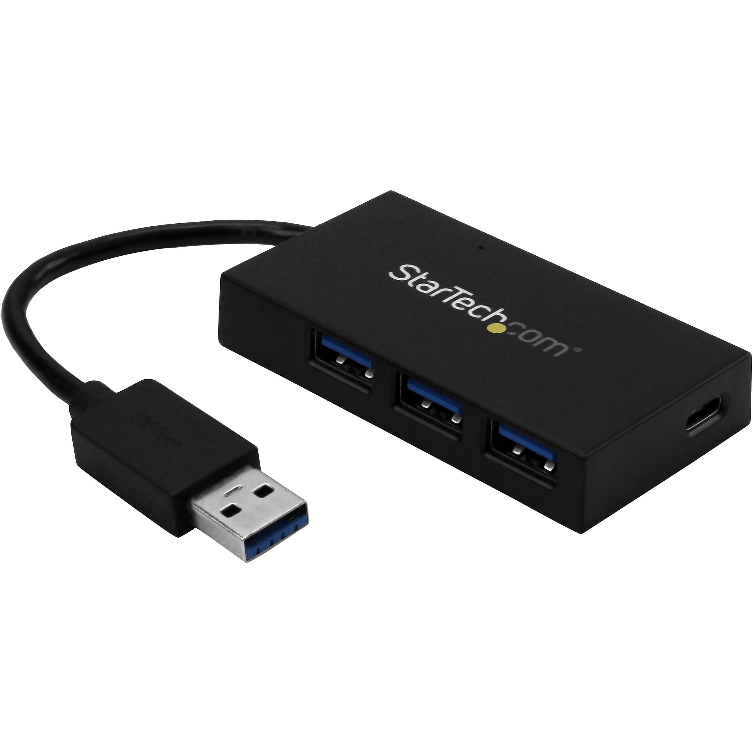 StarTech 4-Port USB 3.0 Hub, Black (HB30A3A1CFB)