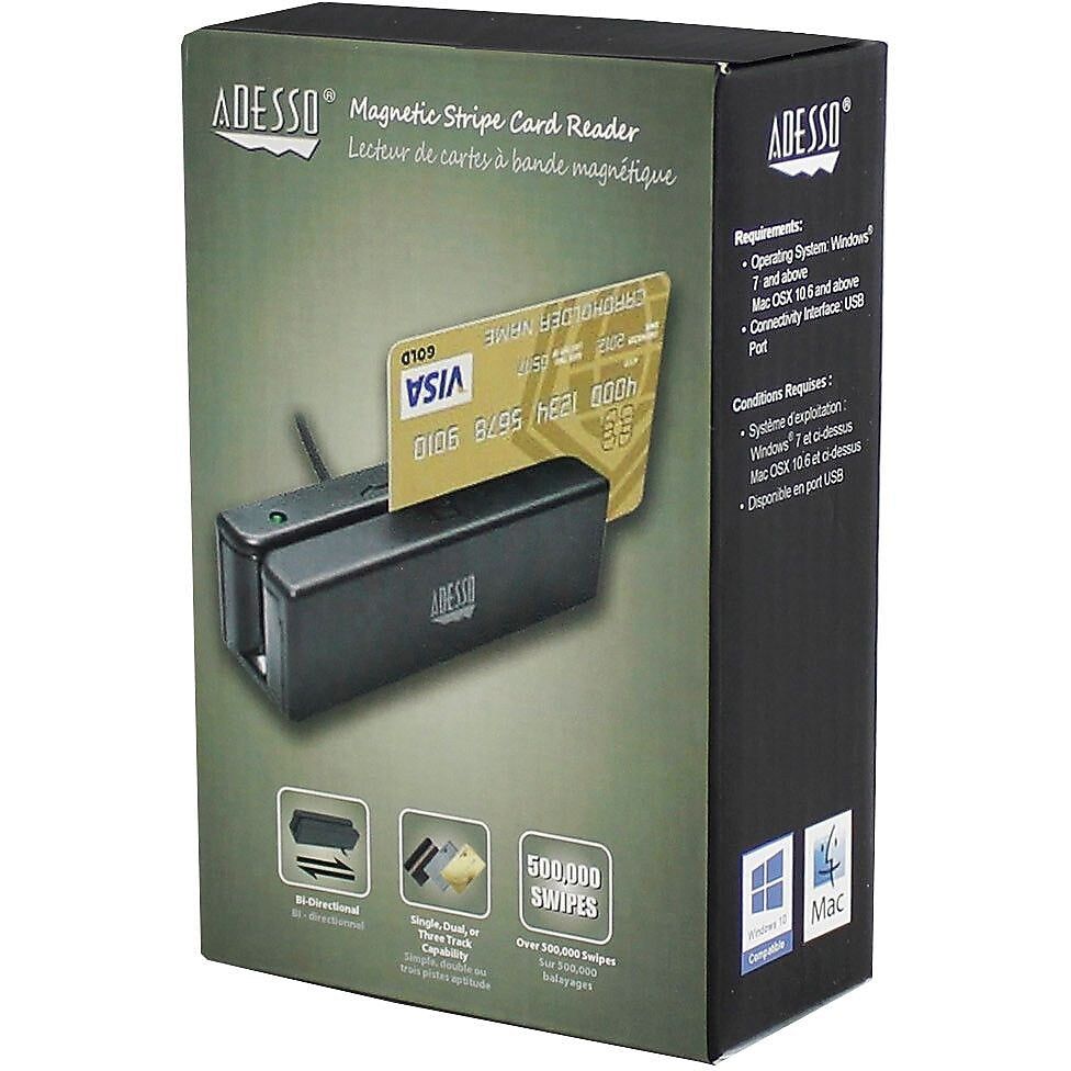 Adesso MSR-100 Magnetic Stripe Card Reader (MSR-100)