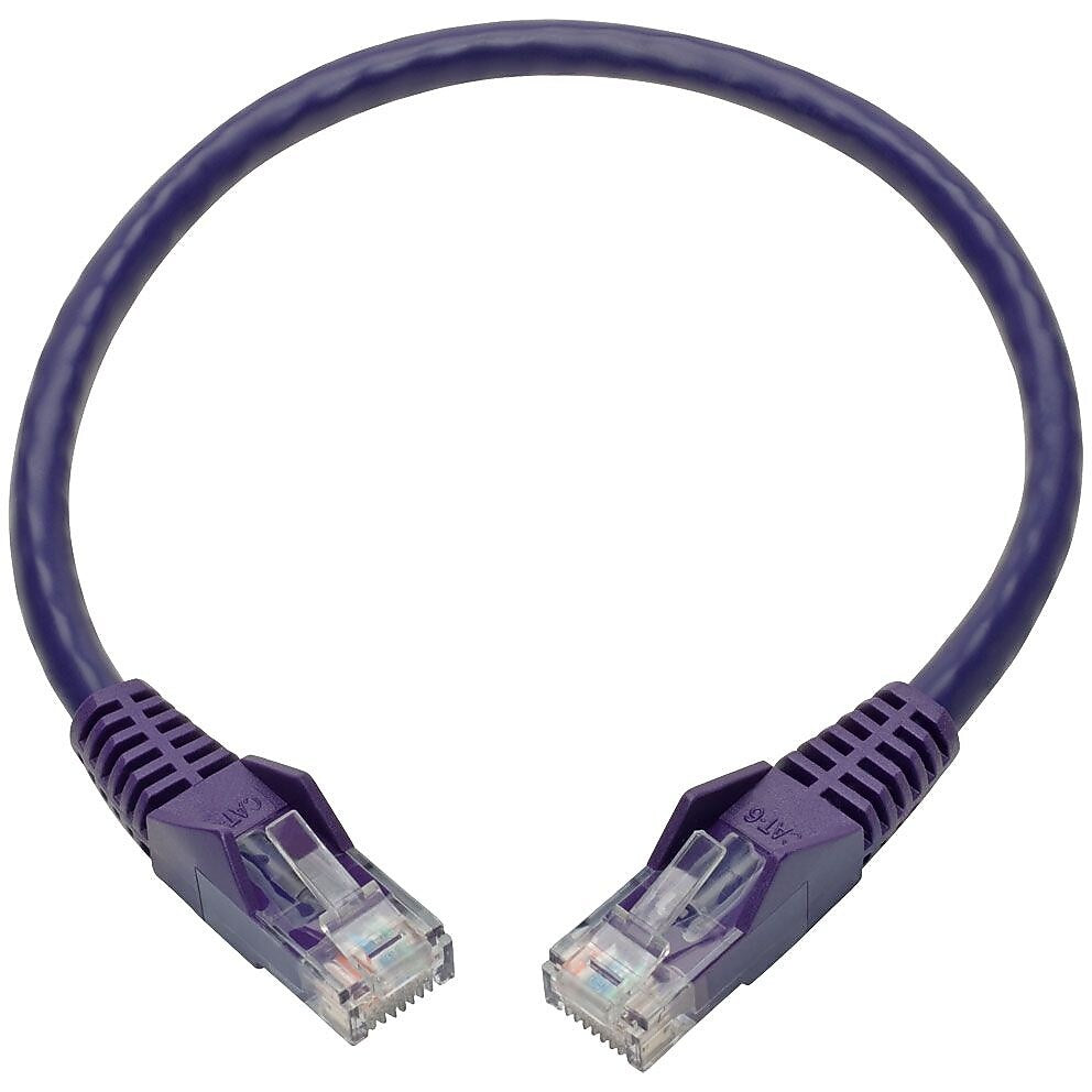 Tripp Lite 1' CAT-6 Ethernet Cable, 24 AWG, Purple (N201-001-PU)