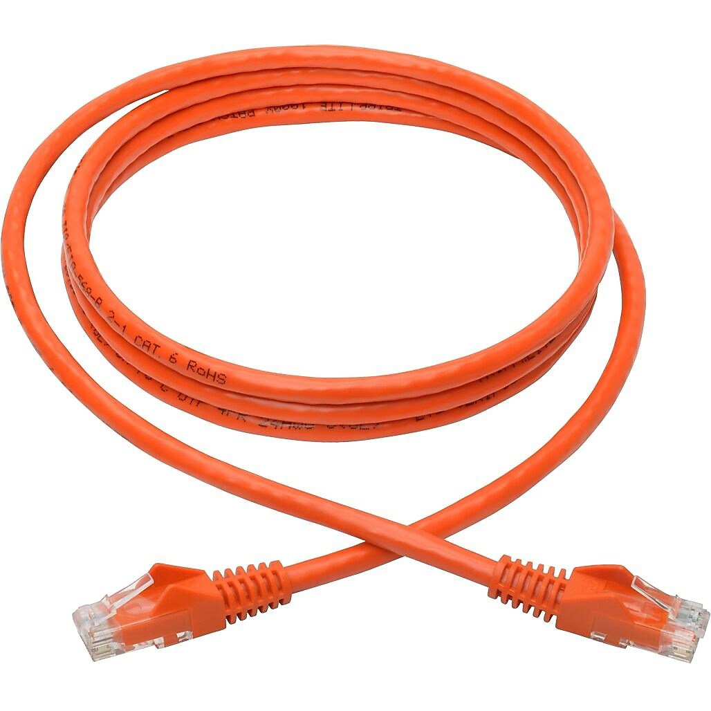 Tripp Lite 6ft Cat6 Snagless Molded Patch Cable UTP Orange RJ45 M/M 6' (N201-006-OR)