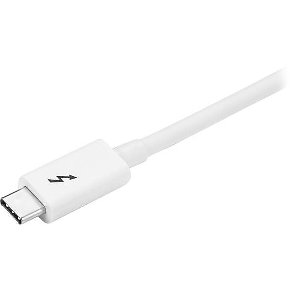 StarTech.com 2m Thunderbolt 3 Cable, 20Gbps, White, Thunderbolt / USB-C / DisplayPort Compatible, Thunderbolt 3 USB-C Cable