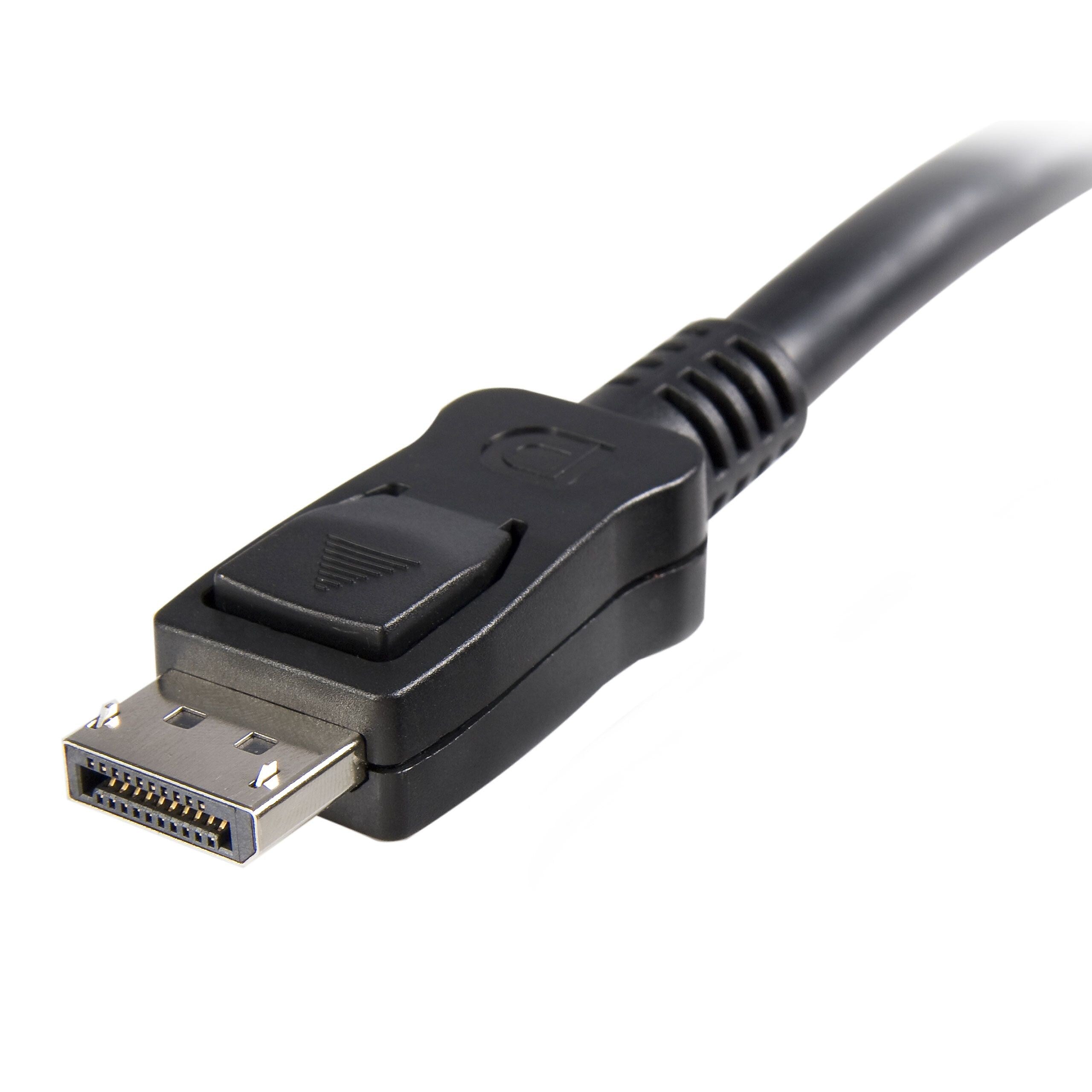Startech® 3' DisplayPort® Audio Video Cable With Latches M/M, Black