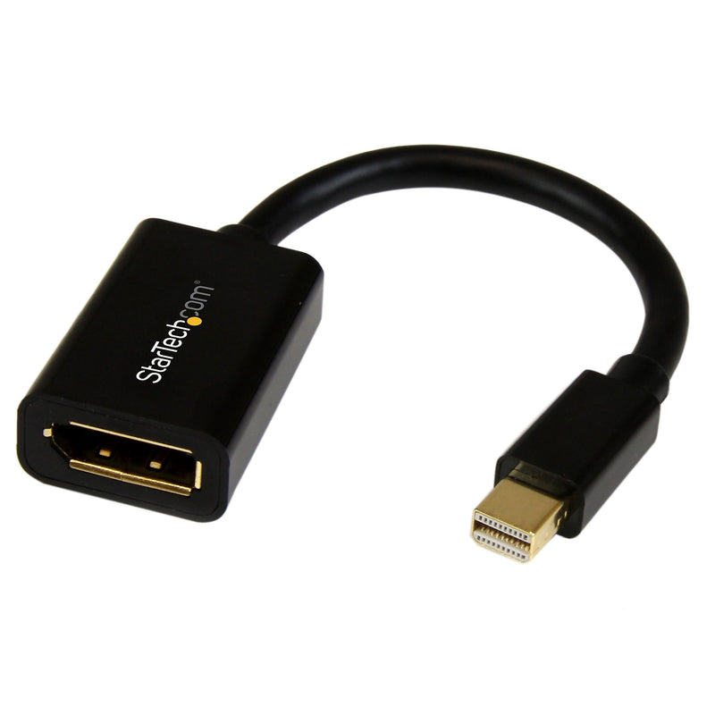 Startech 6" Mini DisplayPort To DisplayPort Male/Female Video Cable Adapter, Black