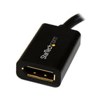 Startech 6" Mini DisplayPort To DisplayPort Male/Female Video Cable Adapter, Black