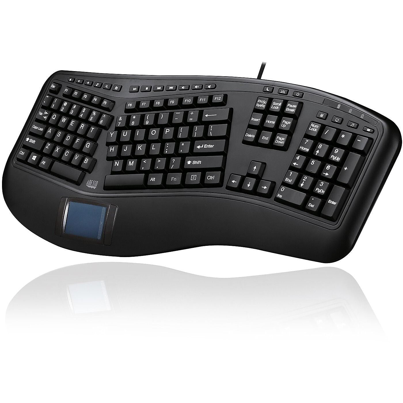 Adesso Tru-Form Wired Keyboard, Black (AKB-450UB)