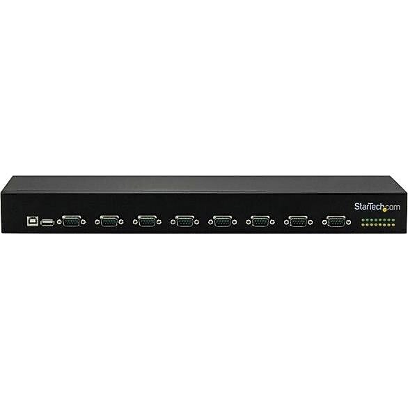 StarTech.com 8-Port USB to Serial Adapter Hub, USB to RS232 Port Adapter with Daisy Chain, Rackmount (ICUSB23208FD)