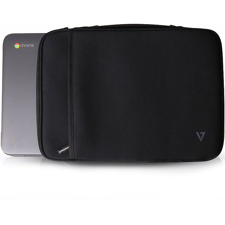 V7 Laptop Sleeve, Black Neoprene (CSE5H-BLK-9N)