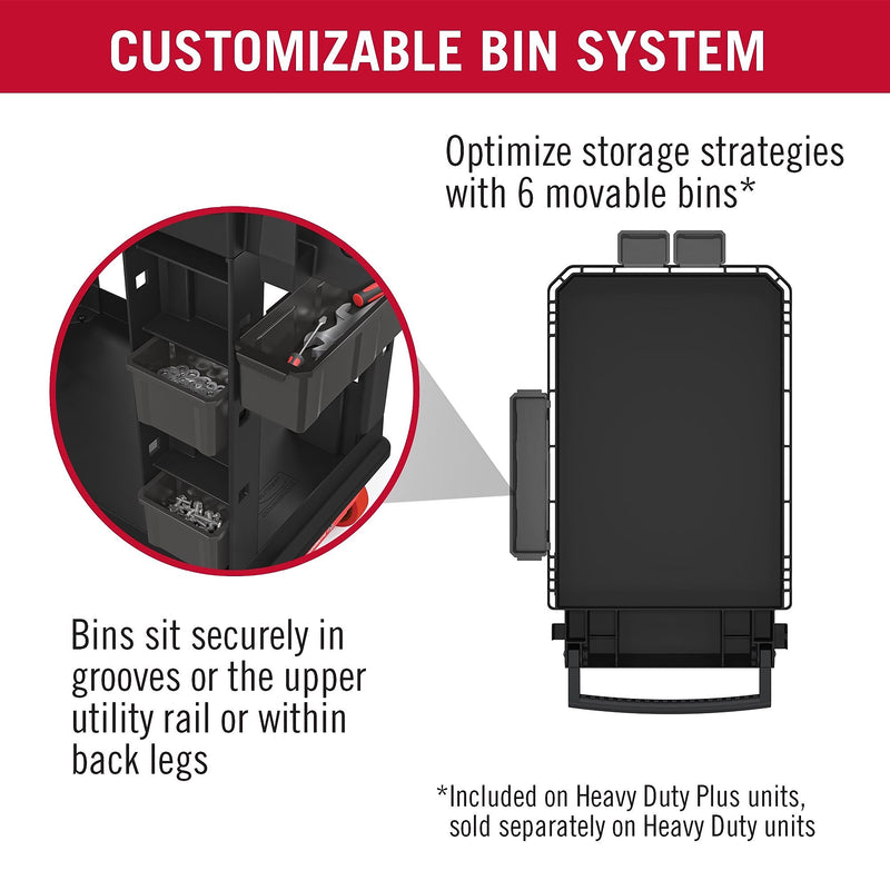 Suncast Commercial Heavy Duty Plus Structural Foam Utility Cart, 26.5" x 48.78", Black (PUCHD2645)
