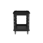 Suncast Commercial 2-Shelf Plastic/Poly Mobile Utility Cart with Swivel Wheels, Black (PUCSD2645)