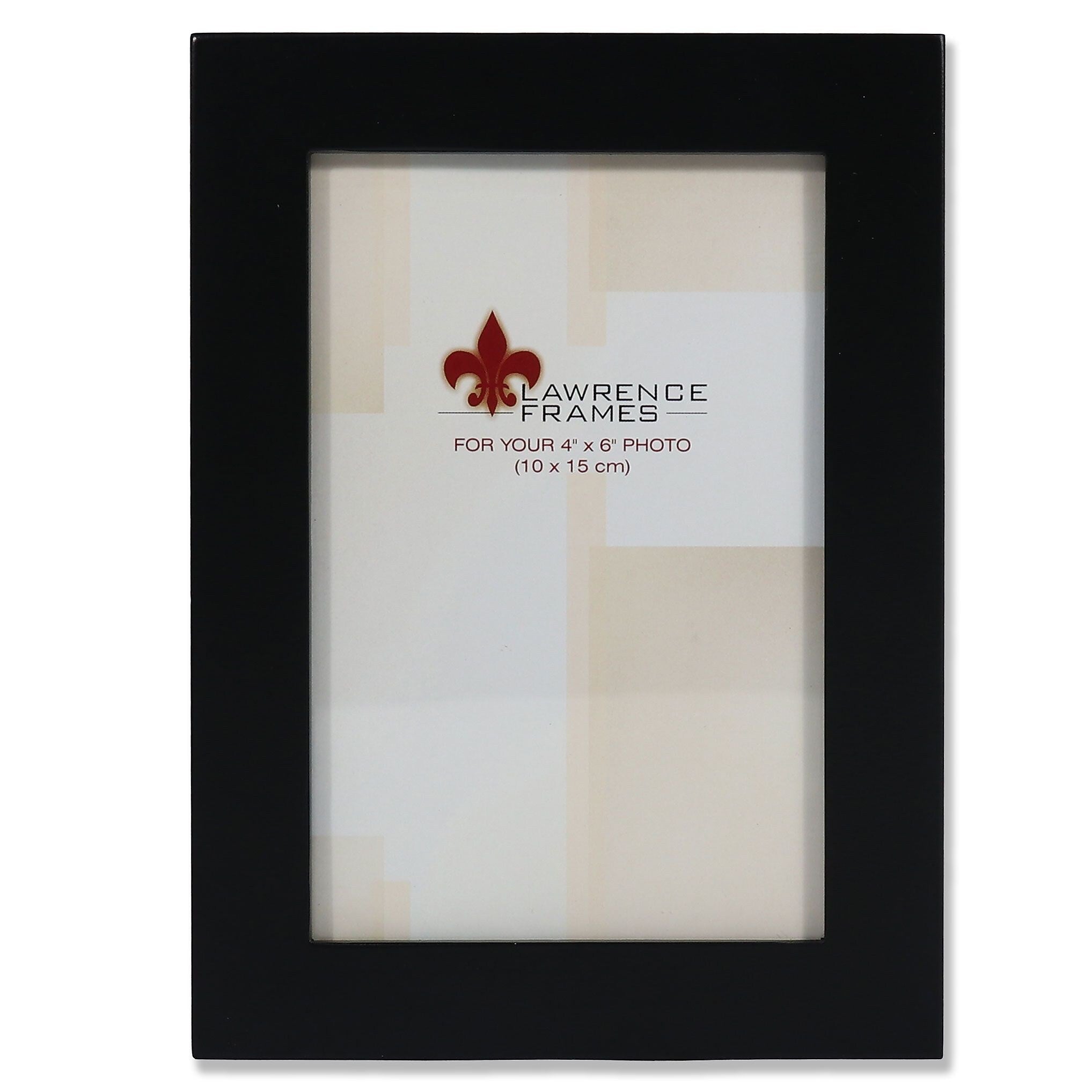 Lawrence Frames 4" x 6" Wood Classic Picture Frame, Black (34346)