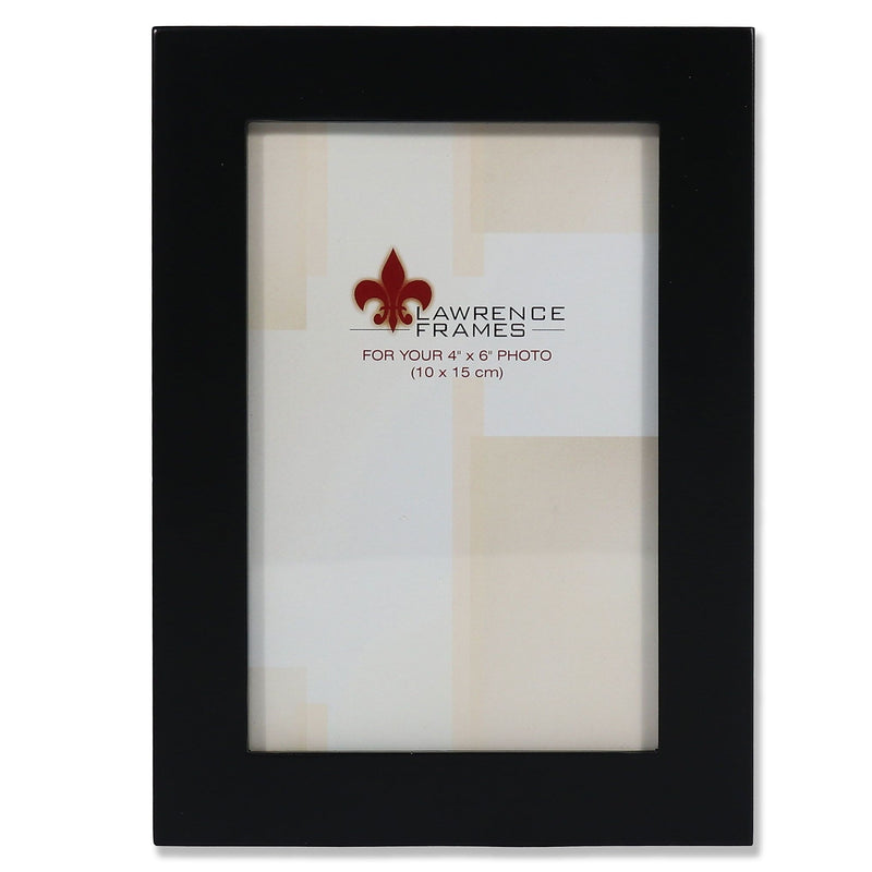 Lawrence Frames 4" x 6" Wood Classic Picture Frame, Black (34346)
