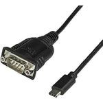 StarTech UCB C to Serial Adapter, USB C to RS232 Cable, USB C to DB9 Cable Adapter, Windows / macOS / Linux Compatible