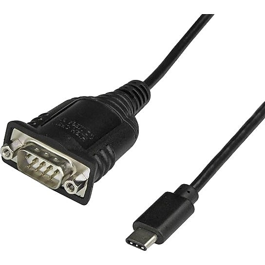 StarTech UCB C to Serial Adapter, USB C to RS232 Cable, USB C to DB9 Cable Adapter, Windows / macOS / Linux Compatible