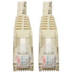 Tripp Lite Cat6 GbE Gigabit Ethernet Snagless Molded Patch Cable UTP White RJ45 M/M 6in 6" (N201-06N-WH)