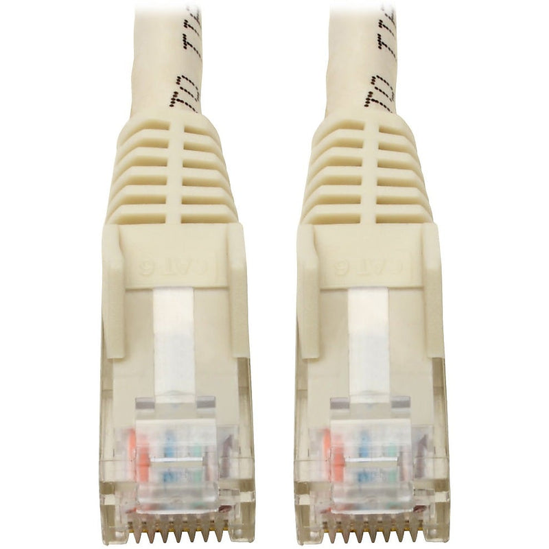 Tripp Lite Cat6 GbE Gigabit Ethernet Snagless Molded Patch Cable UTP White RJ45 M/M 6in 6" (N201-06N-WH)