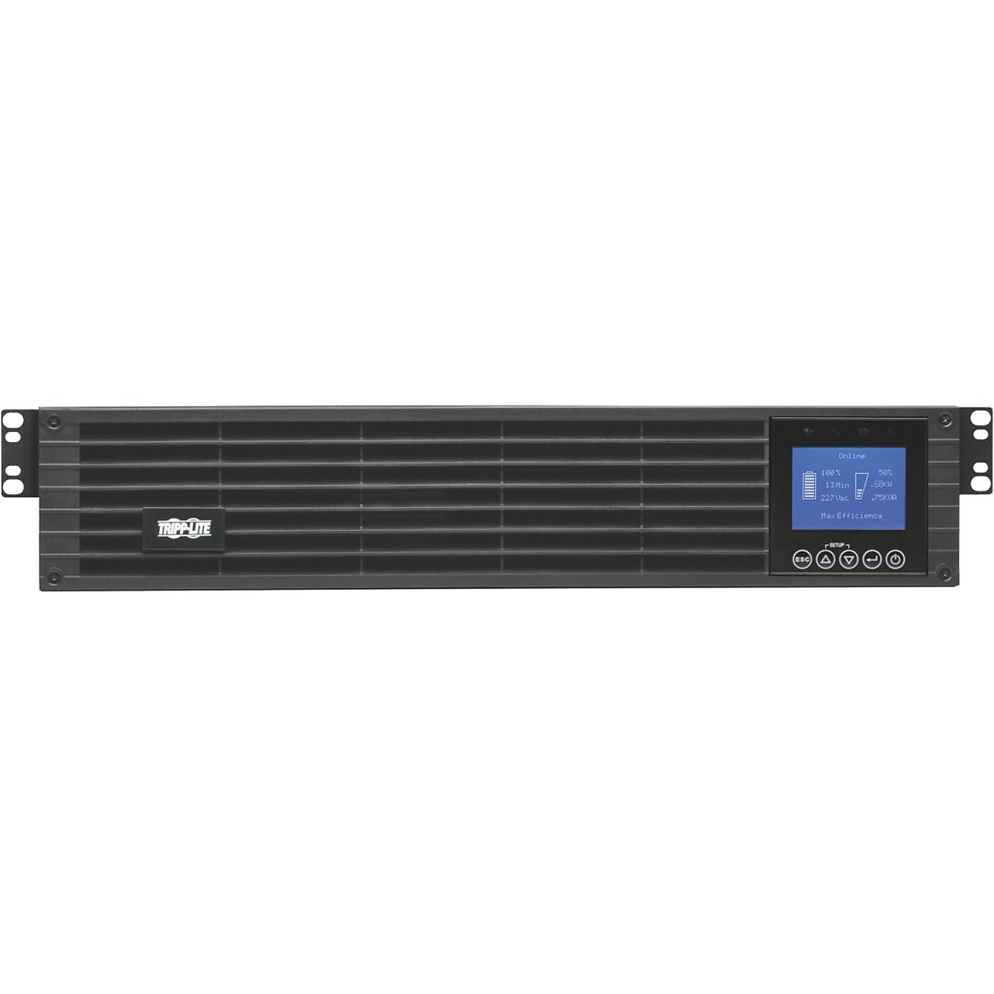 Tripp Lite SmartOnline 1500VA Battery Backup UPS, 6-Outlets, Black (SUINT1500LCD2U)