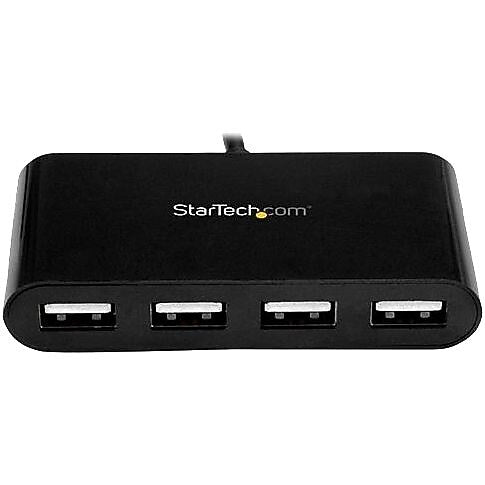 StarTech 4-Port USB 2.0 Hub, Black (ST4200MINIC)