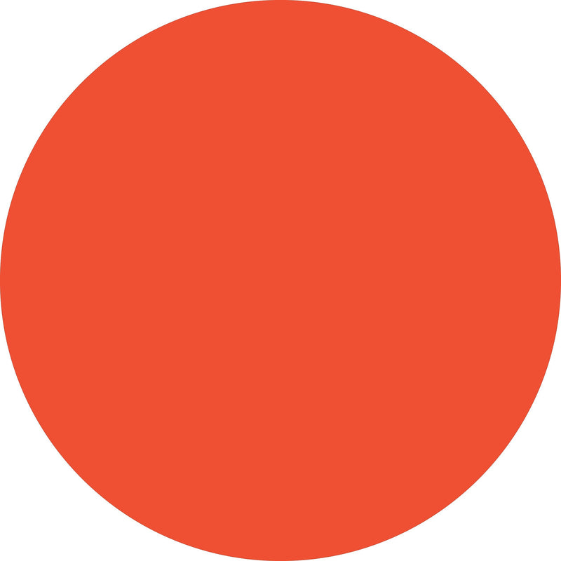 ColorBrite™ Blank 3" Circle Paper Label, Fluorescent Red, 500/Roll (B3R)