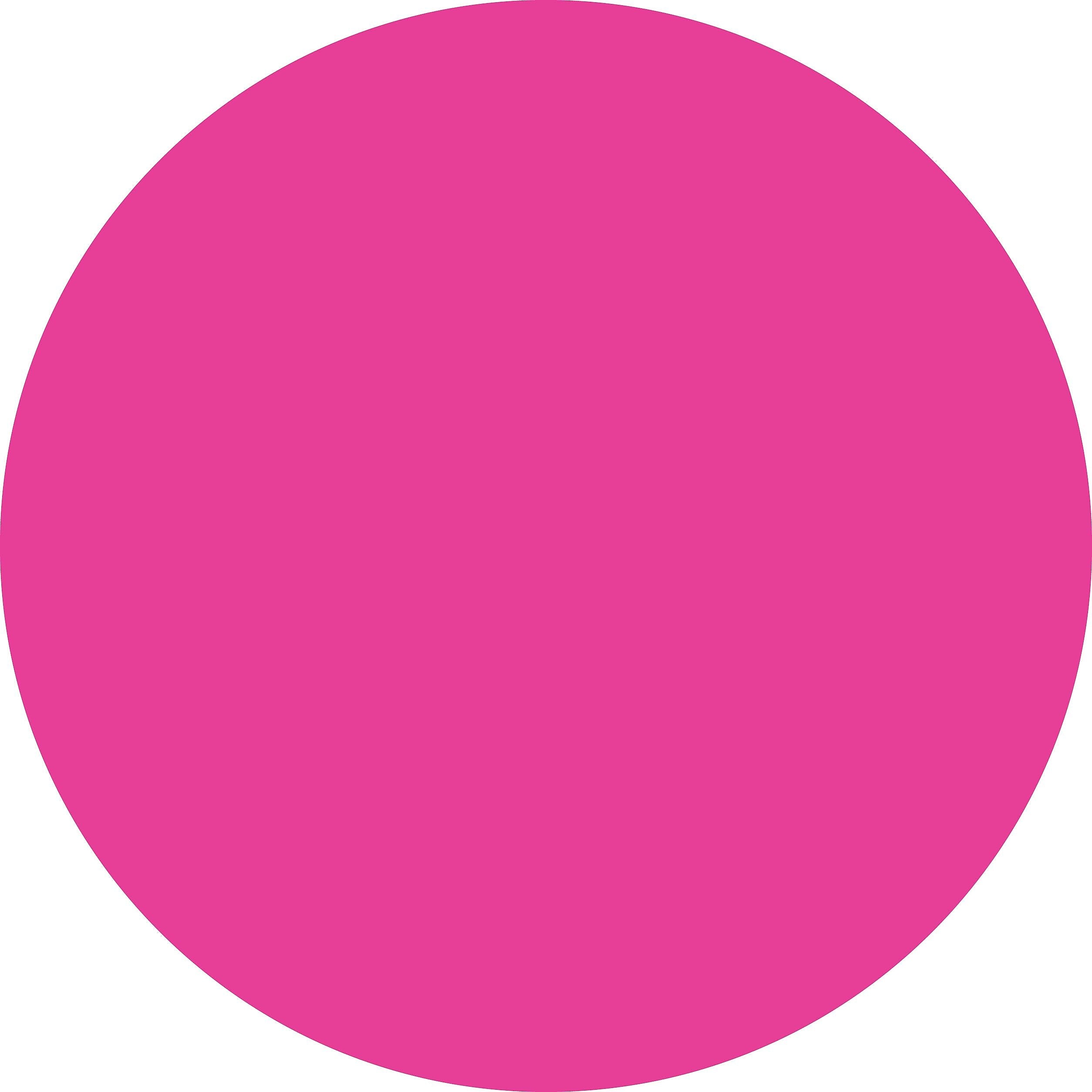 ColorBrite™ Blank 4" Circle Paper Label, Fluorescent Pink, 500/Roll (B4P)