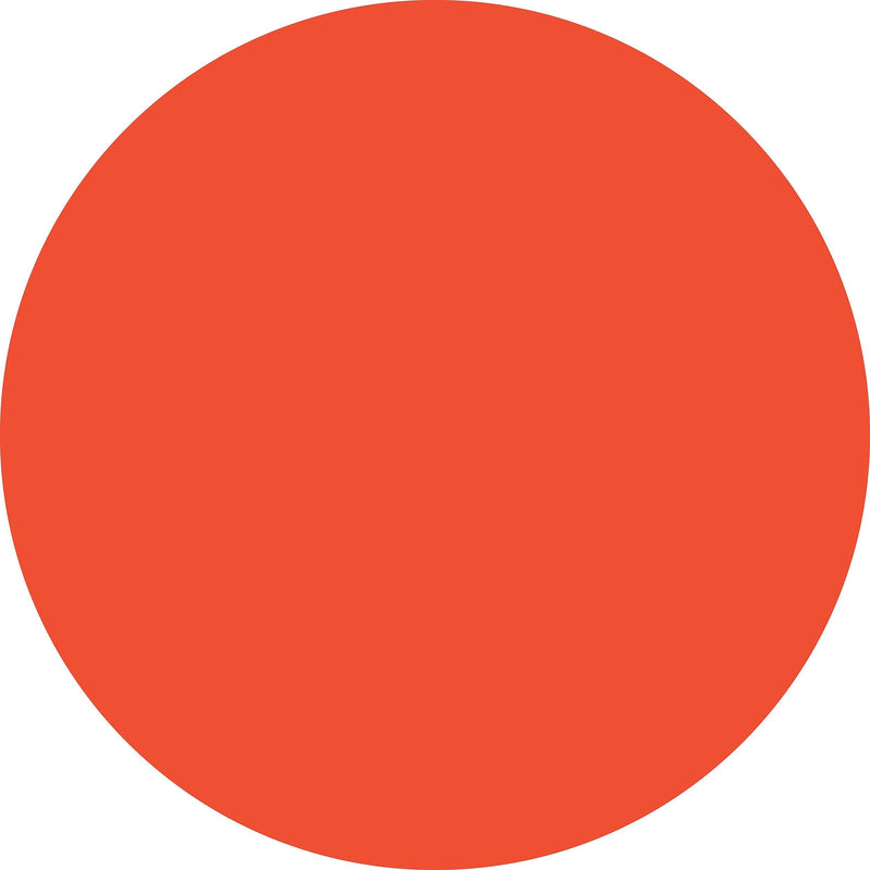ColorBrite™ Blank 4" Circle Paper Label, Fluorescent Red, 500/Roll (B4R-LM)