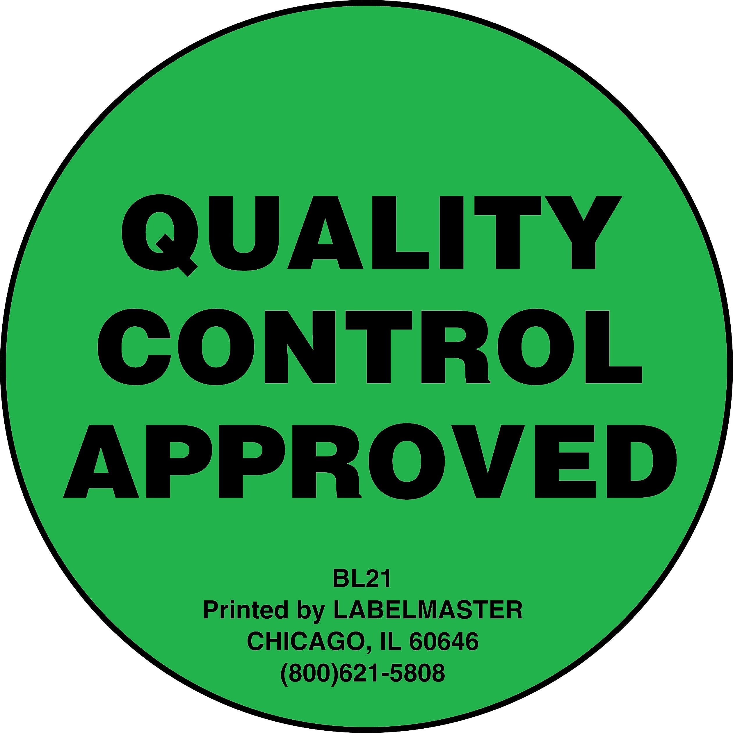 ColorBrite™ "Quality Control Approved" Label, 500/Roll (BLT21)