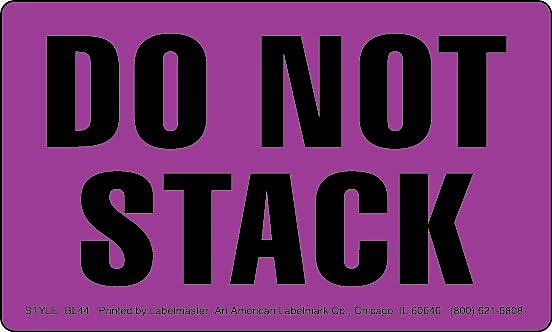 ColorBrite™ "Do Not Stack" Label, 3" x 5", 500/Roll (BLT44)