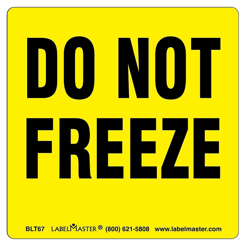 ColorBrite™ "Do Not Freeze" Label, Yellow, 4" x 4", 500/Roll (BLT67)