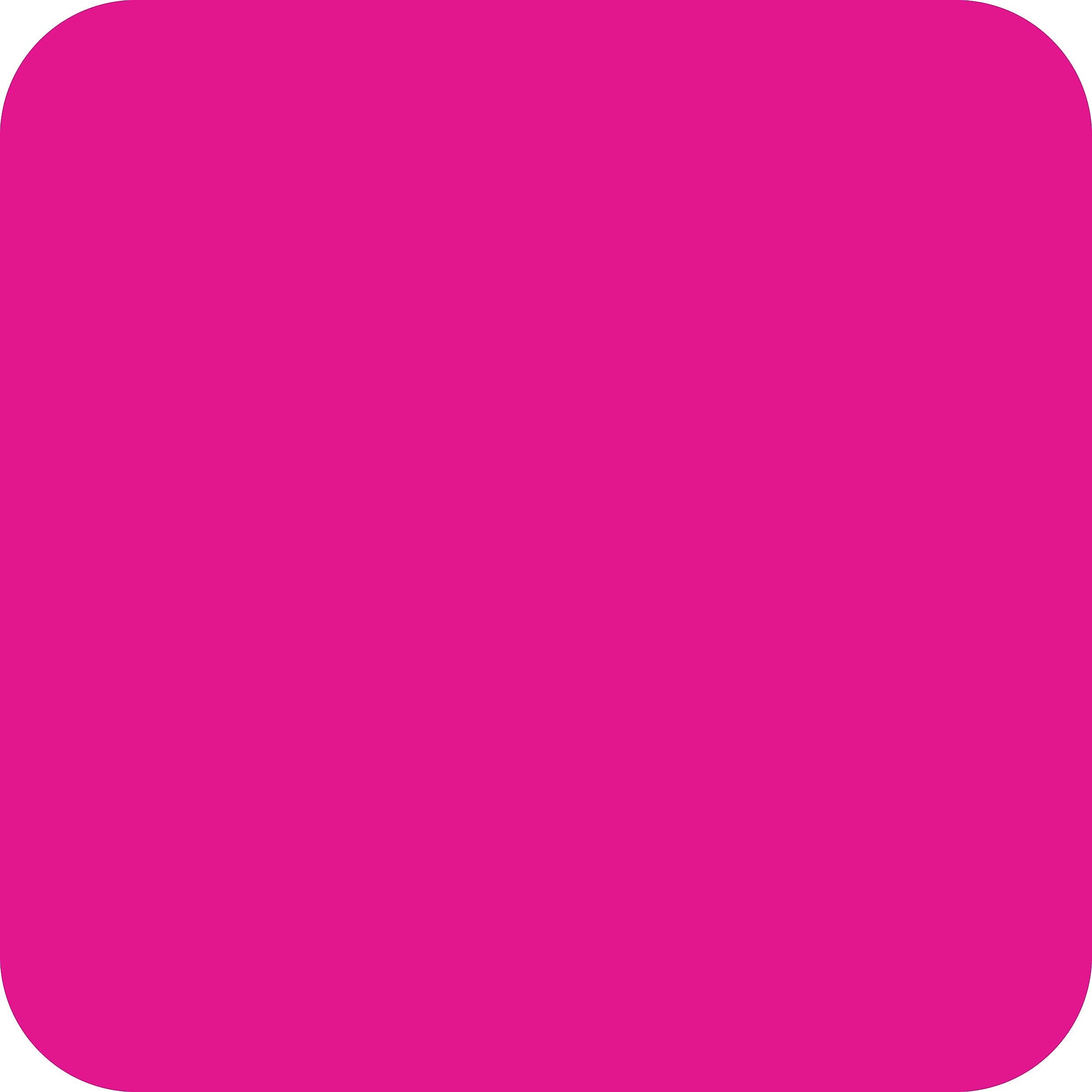 ColorBrite™ Blank 1" Square Paper Label, Fluorescent Pink, 1" x 1", 500/Roll (BS1P)