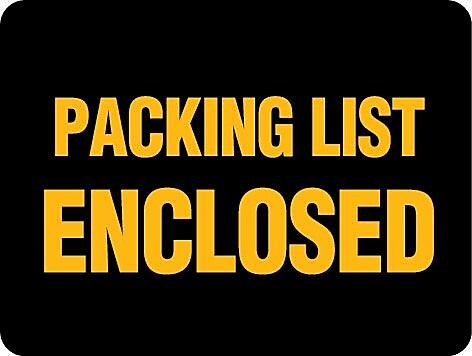 ColorBrite™ "Packing List Enclosed" Label, 1.5" x 2", 500/Roll (BT310)